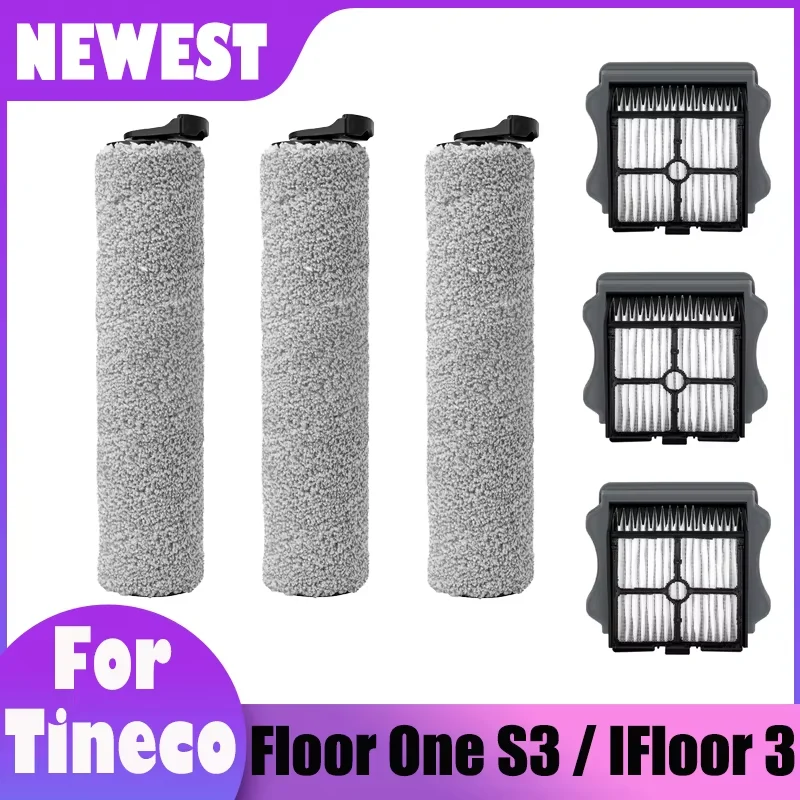 Compatible for Tineco Floor One S3 and IFloor 3 Soft Roller Brush and Filter Kit Cordless Wet Dry Vacuum Cleaner Replacement
Compatible for Tineco Floor One S3 and IFloor 3 Soft Roller Brush and Filter Kit Cordless Wet Dry Vacuum Cleaner Replacement
