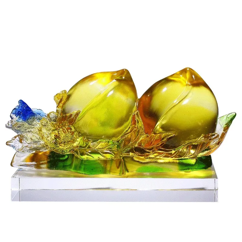 Liuli longevity peach ornament birthday gift for the elderly
Liuli longevity peach ornament birthday gift for the elderly