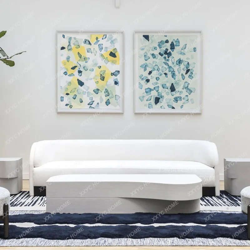 L minimalist curved creative fabric sofa medieval large flat-layer special-shaped three-person sofa
L minimalist curved creative fabric sofa medieval large flat-layer special-shaped three-person sofa