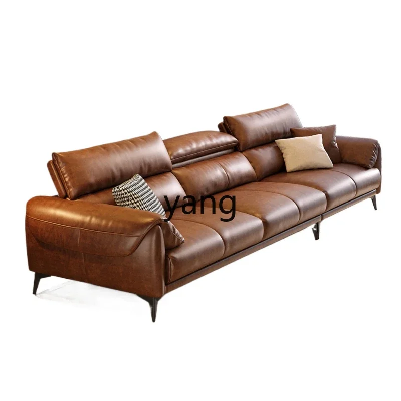 Yjq minimalist leather sofa living room modern simple light luxury first layer cowhide straight row sofa
Yjq minimalist leather sofa living room modern simple light luxury first layer cowhide straight row sofa