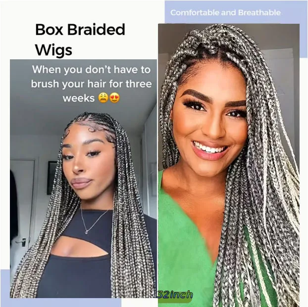 30inch 13x9l hand tied Lace Frontal Grey Piano Color micro Fine box braids Lace Wig Boho Style For black women or caucasian
30inch 13x9l hand tied Lace Frontal Grey Piano Color micro Fine box braids Lace Wig Boho Style For black women or caucasian