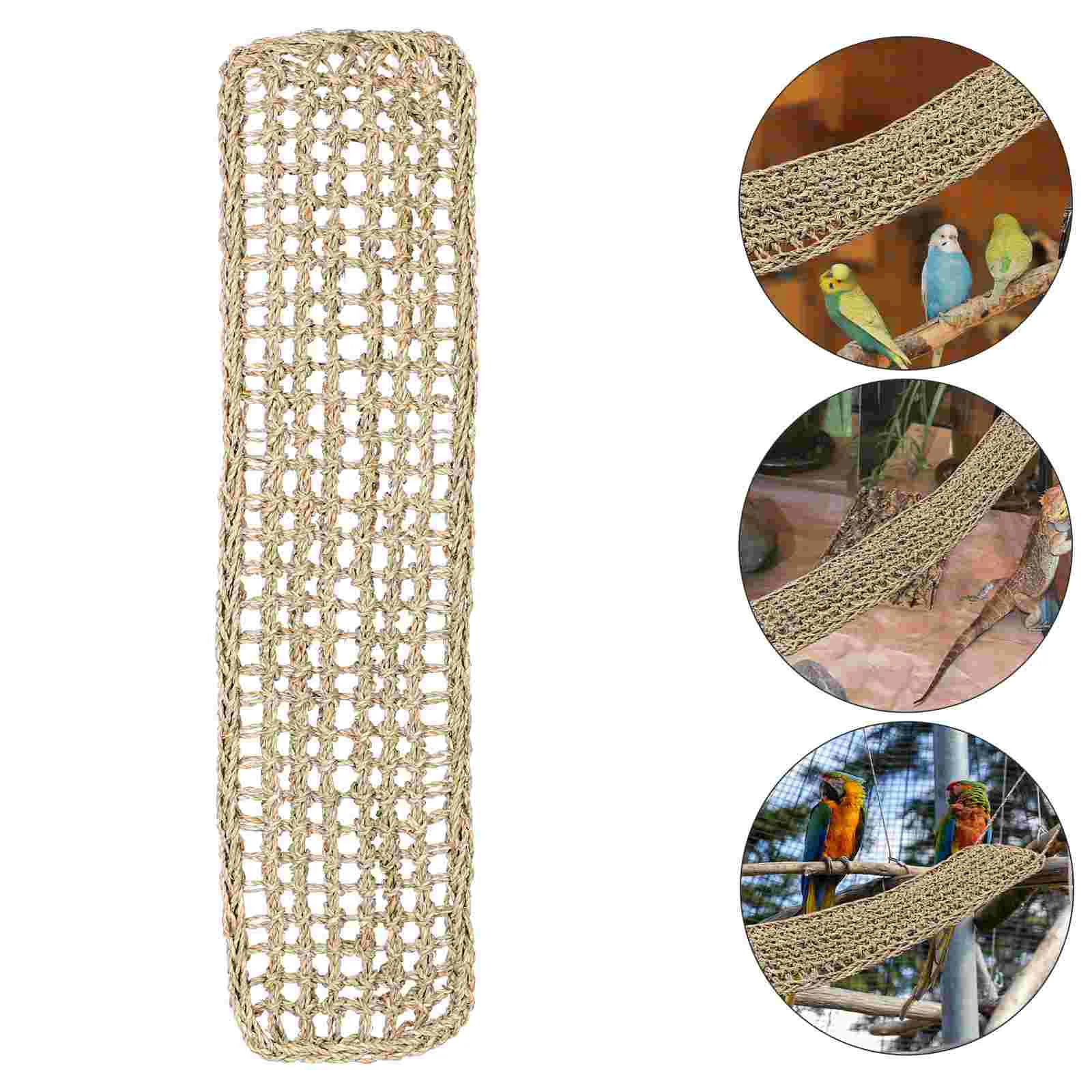 Swing Parrot Hammock Bird Toys with Seagrass Perch Climbing Net Suitable for Lizards Accessories
Swing Parrot Hammock Bird Toys with Seagrass Perch Climbing Net Suitable for Lizards Accessories