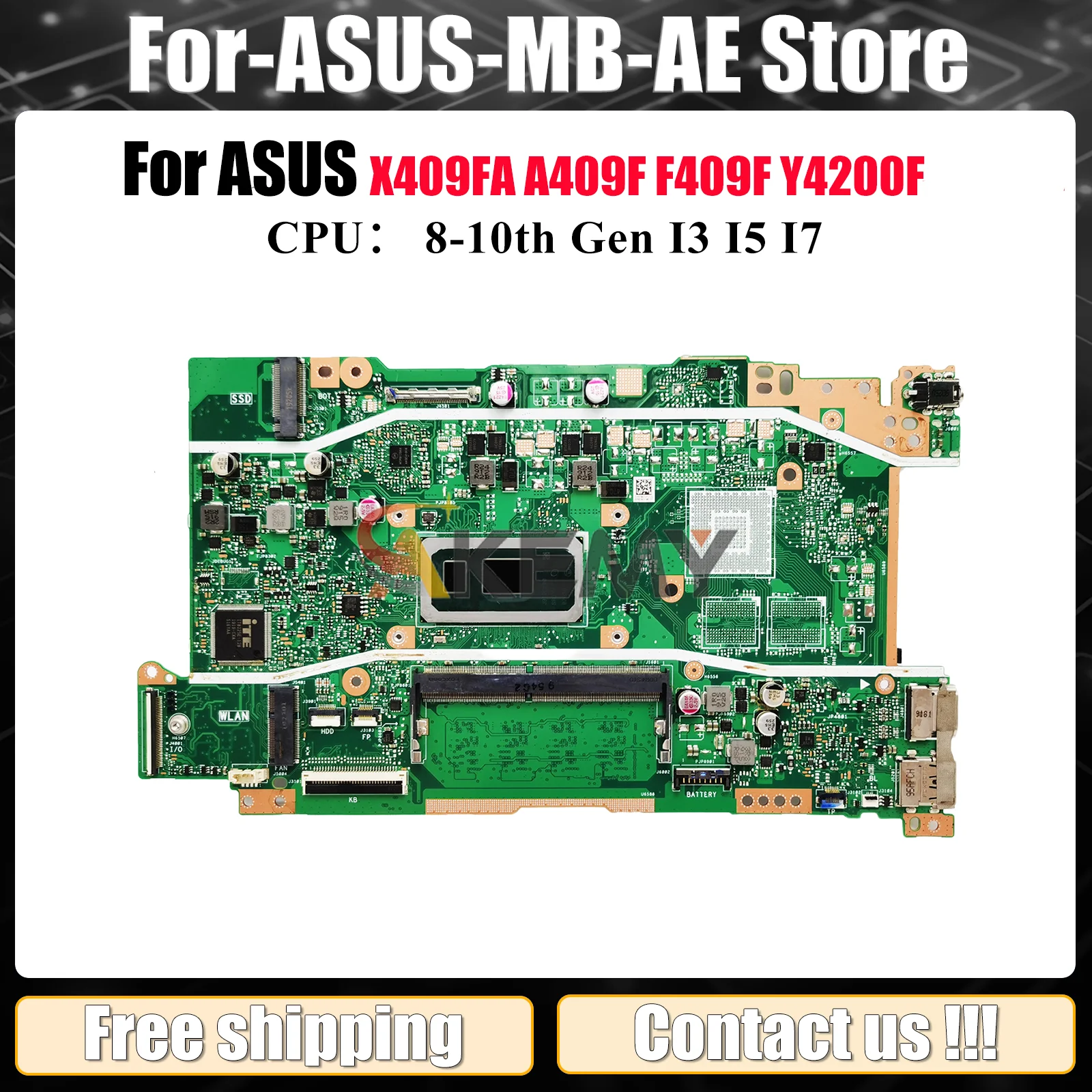 Материнская плата для ноутбука X409FA для ASUS Y4200F X409FAC X409F X409FJ F409F A409F X409FL X409FB с процессором I3 I5 I7, 100% тестирование
Материнская плата для ноутбука X409FA для ASUS Y4200F X409FAC X409F X409FJ F409F A409F X409FL X409FB с процессором I3 I5 I7, 100% тестирование