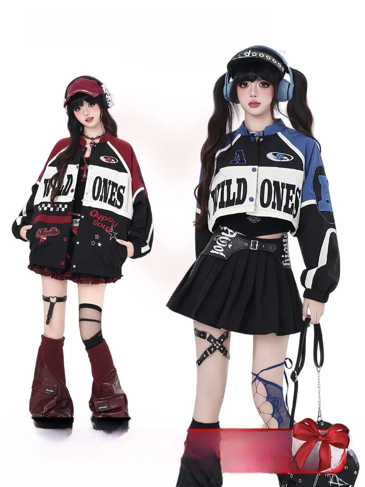 Crazygirl Original Street Retro American Patchwork Motorcycle Jaet Baseball Coat Autumn Winter Women's Loose Fit Functional...
Crazygirl Original Street Retro American Patchwork Motorcycle Jaet Baseball Coat Autumn Winter Women's Loose Fit Functional...