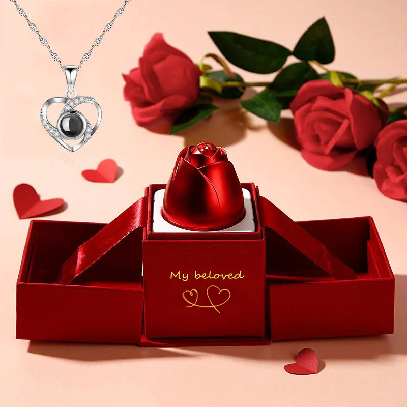 Love Heart Projection Necklace With Exquisite Rose Gift Box I Love You Pendant Jewelry 2022 New Romantic Accessories Wholesale
Love Heart Projection Necklace With Exquisite Rose Gift Box I Love You Pendant Jewelry 2022 New Romantic Accessories Wholesale