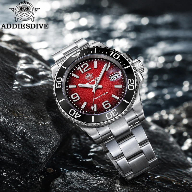 ADDIESDIVE Men's Watch 41mm Quartz Diver Watches AD2513 Super Luminous 200m Waterproof Calendar 316L Stainless Steel Wristwatch
ADDIESDIVE Men's Watch 41mm Quartz Diver Watches AD2513 Super Luminous 200m Waterproof Calendar 316L Stainless Steel Wristwatch