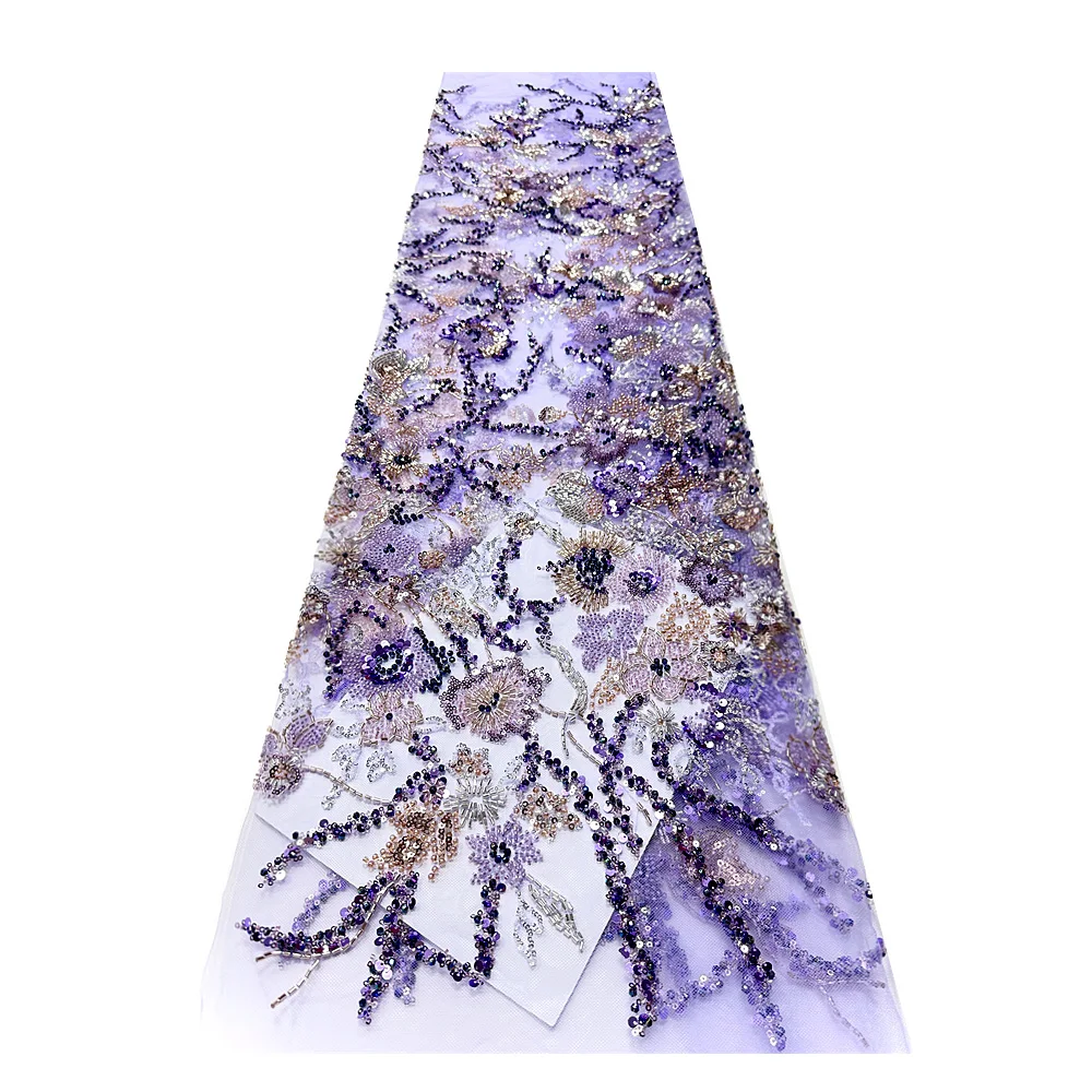African sequined beaded Lace Fabric 2025 French Nigerian beaded tube embroidered lace embroidered fabric lady gown wedding dress
African sequined beaded Lace Fabric 2025 French Nigerian beaded tube embroidered lace embroidered fabric lady gown wedding dress