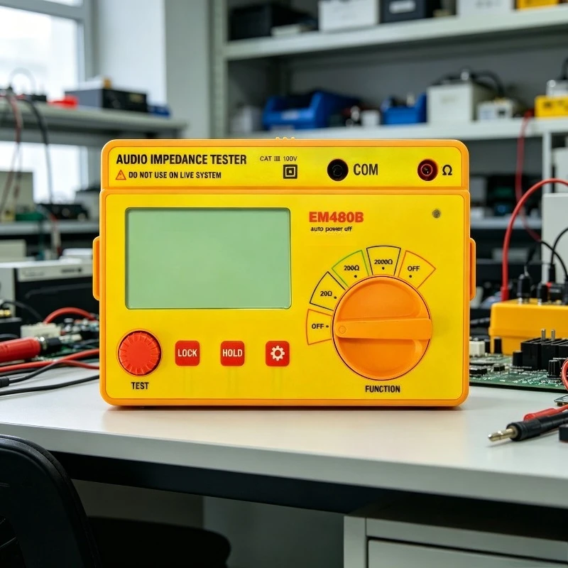 EM480B Portable Digital Audio Impedance Tester 20/200/2000 Ohm Meter 1KHz Data Hold High Precision
EM480B Portable Digital Audio Impedance Tester 20/200/2000 Ohm Meter 1KHz Data Hold High Precision