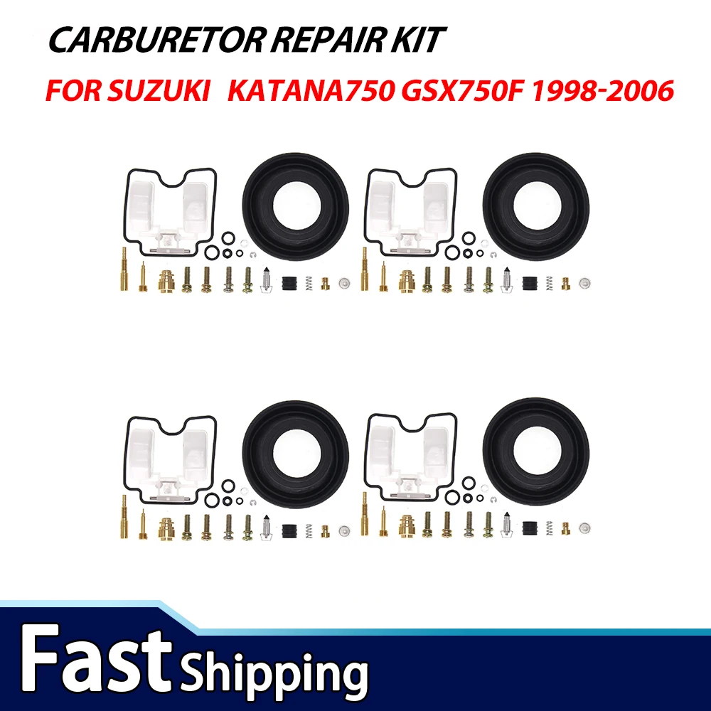 4Sets Carburetor Repair Kit For Suzuki Katana750 GSX750F 1998-2006 Diaphragm Float
4Sets Carburetor Repair Kit For Suzuki Katana750 GSX750F 1998-2006 Diaphragm Float