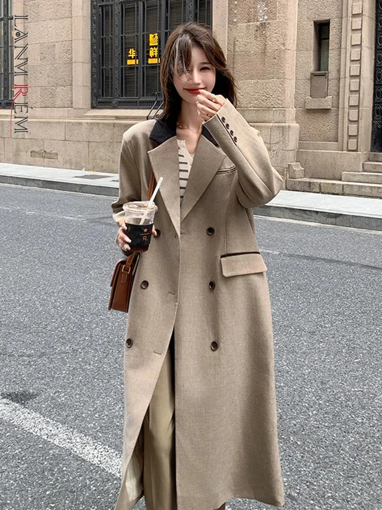 LANMREM Fashion Long Blazer For Women Contrast Color Notched Double Breasted Windbreaker 2024 Spring New Clothing 2DA4800
LANMREM Fashion Long Blazer For Women Contrast Color Notched Double Breasted Windbreaker 2024 Spring New Clothing 2DA4800