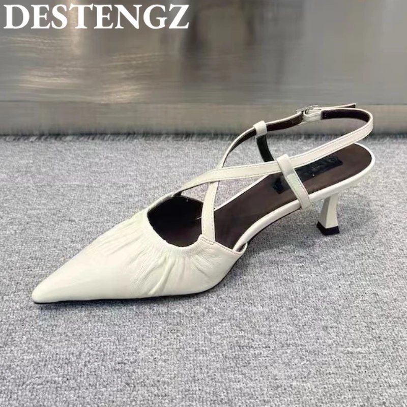Women Heeled Sandals High Heels Shoes Pointed Toe Sexy Slingback 2025 Summer Dress Pumps Designer Marie Janes Sandalias De Mujer
Women Heeled Sandals High Heels Shoes Pointed Toe Sexy Slingback 2025 Summer Dress Pumps Designer Marie Janes Sandalias De Mujer