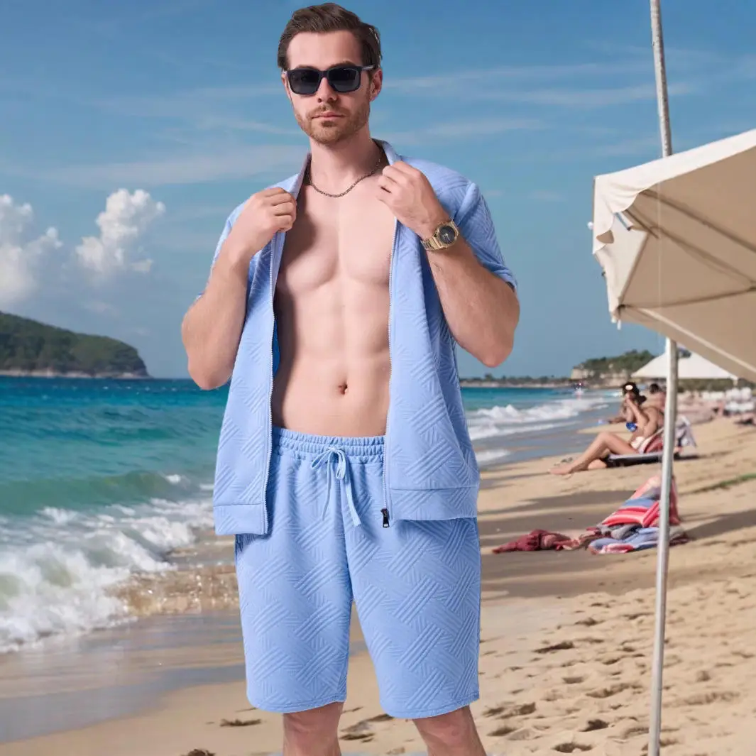 New Men's Summer Casual Zipper Short Sleeve Knitted Cardigan Jacket And Shorts Set Simple Elegant Comfortable Breathable
New Men's Summer Casual Zipper Short Sleeve Knitted Cardigan Jacket And Shorts Set Simple Elegant Comfortable Breathable