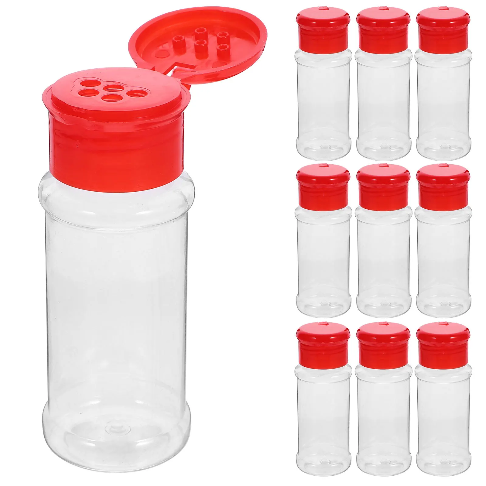 10Pcs Seasoning Bottles Plastic Spice Pots with Rotating Lid for Salt Pepper Sugar Storage Kitchen Dining Bbq Use
10Pcs Seasoning Bottles Plastic Spice Pots with Rotating Lid for Salt Pepper Sugar Storage Kitchen Dining Bbq Use