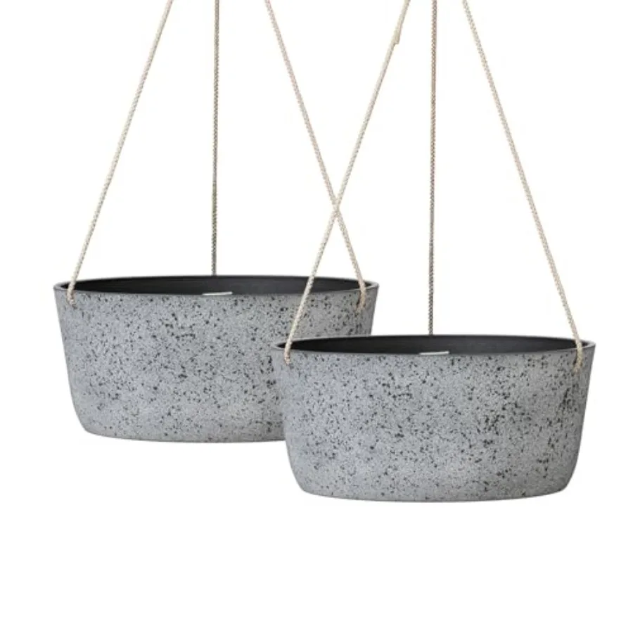 Large Hanging Planters - 12 Inch Outdoor Flower Pots, Hanging Garden Planters Set of 2
Large Hanging Planters - 12 Inch Outdoor Flower Pots, Hanging Garden Planters Set of 2