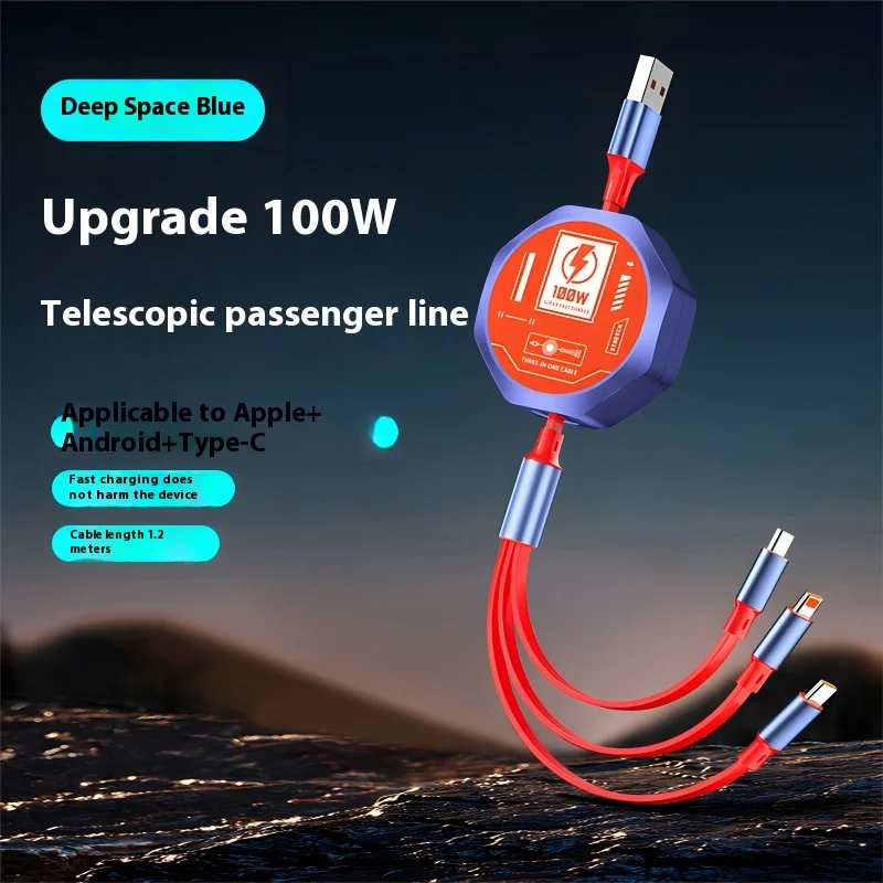 100W 3 In 1 Retractable Usb Cable Fast Charging And Data Micro Usb Type C For apple 15 14 13 Pro Max Android Phone Xiaomi Cable
100W 3 In 1 Retractable Usb Cable Fast Charging And Data Micro Usb Type C For apple 15 14 13 Pro Max Android Phone Xiaomi Cable