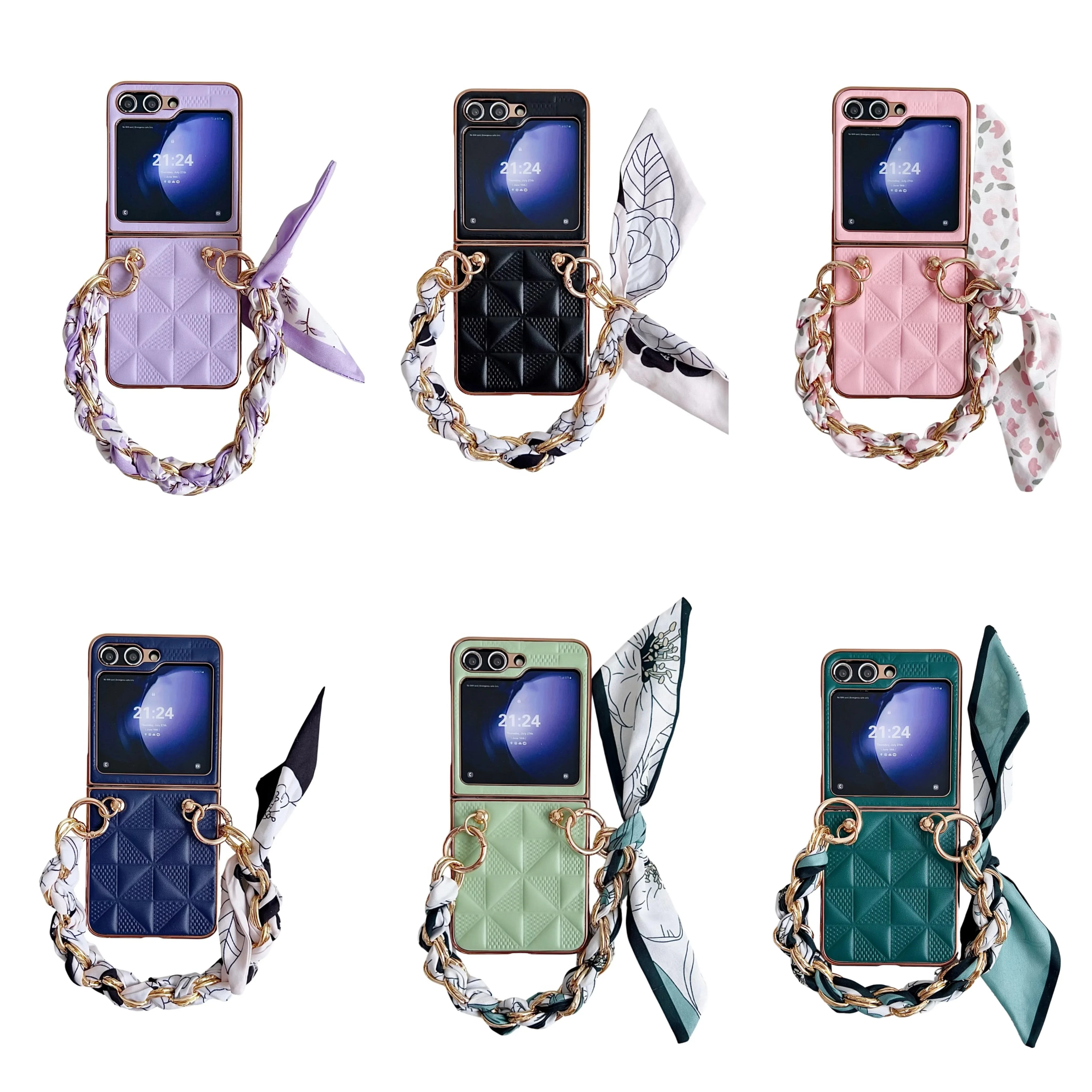 Shockproof Shell Skin for Samsung Galaxy Z Flip3 5G / Z Flip4 / Z Flip5 Luxury Plaid pattern Handbag Phone Case Back Cover Strap
Shockproof Shell Skin for Samsung Galaxy Z Flip3 5G / Z Flip4 / Z Flip5 Luxury Plaid pattern Handbag Phone Case Back Cover Strap