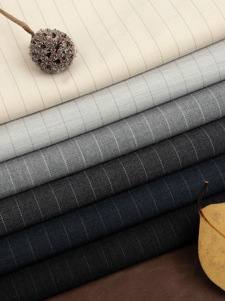 High-End TR Color Spun Stripe Pr-Free Fabric Spring Summer Thin Suit Drapey Skirt Pants Jaet Outerwear Faion Fabric
High-End TR Color Spun Stripe Pr-Free Fabric Spring Summer Thin Suit Drapey Skirt Pants Jaet Outerwear Faion Fabric