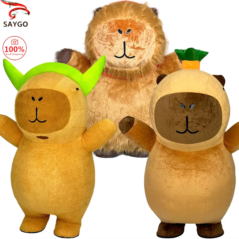 SAYGO Inflatable Capybara Mascot Costume Cartoon Animal Carnival Cosplay Fancy Adult Dress Funny Performance Inflated Garment
SAYGO Inflatable Capybara Mascot Costume Cartoon Animal Carnival Cosplay Fancy Adult Dress Funny Performance Inflated Garment