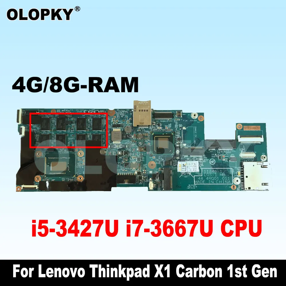 11246-2 Motherboard for Lenovo Thinkpad X1 Carbon 1st Gen Laptop Motherboard with i5-3427U i7-3667U CPU 4G/8G-RAM 100% test
11246-2 Motherboard for Lenovo Thinkpad X1 Carbon 1st Gen Laptop Motherboard with i5-3427U i7-3667U CPU 4G/8G-RAM 100% test