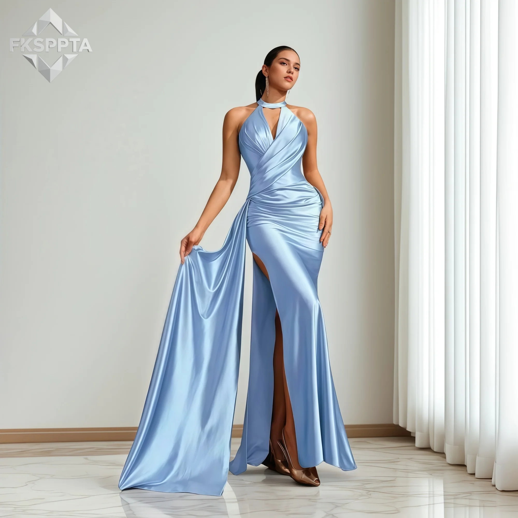 New Design 2026 Long Mermaid Evening Dress Side Train Halter Backless High Split Women Special Occasion Gowns Custom Made
New Design 2026 Long Mermaid Evening Dress Side Train Halter Backless High Split Women Special Occasion Gowns Custom Made