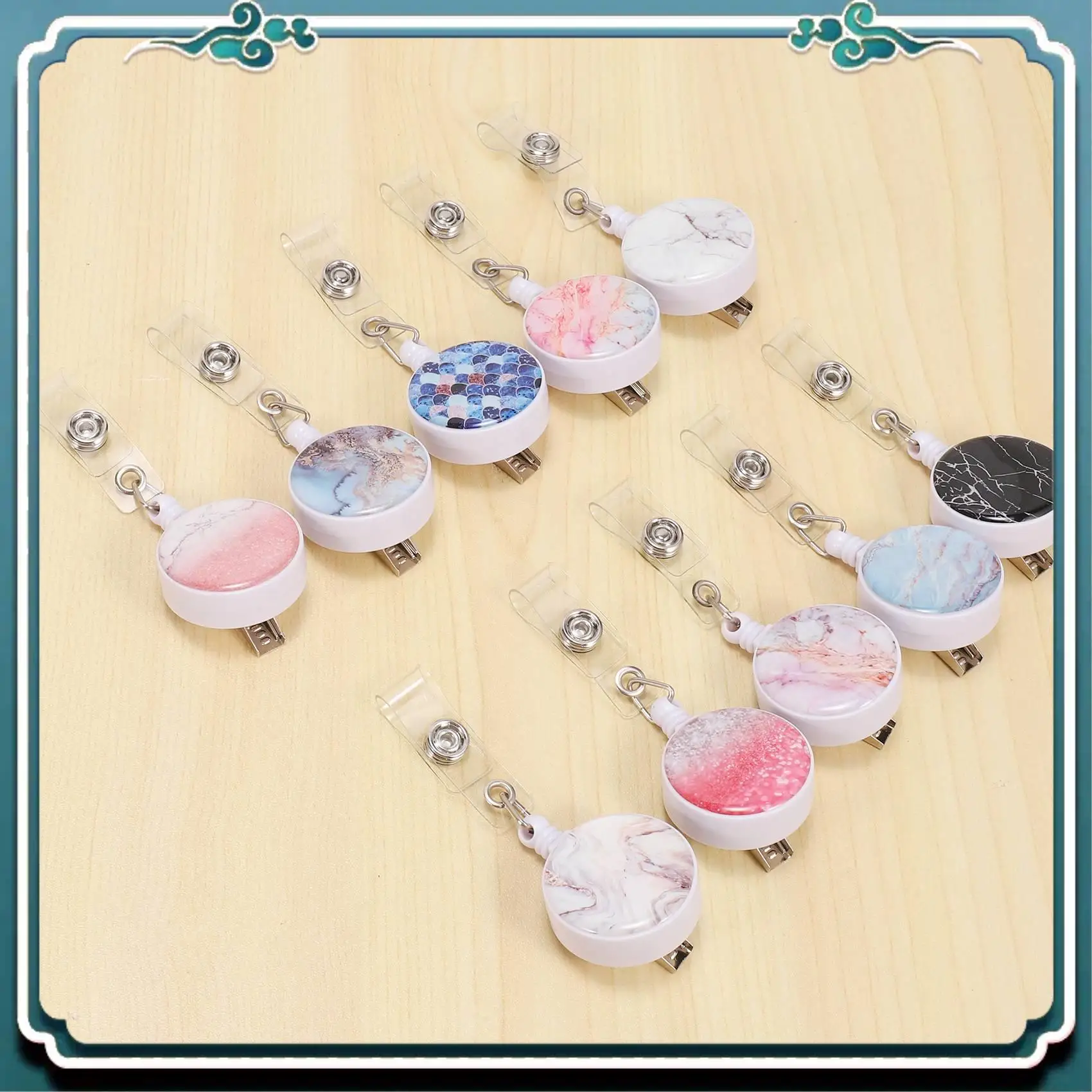 Easy To Use 10Pcs Retractable Badge Holder Nurse Badge Reels With Alligator Clip Decorative ID Name Badge Reel For Office Worker
Easy To Use 10Pcs Retractable Badge Holder Nurse Badge Reels With Alligator Clip Decorative ID Name Badge Reel For Office Worker