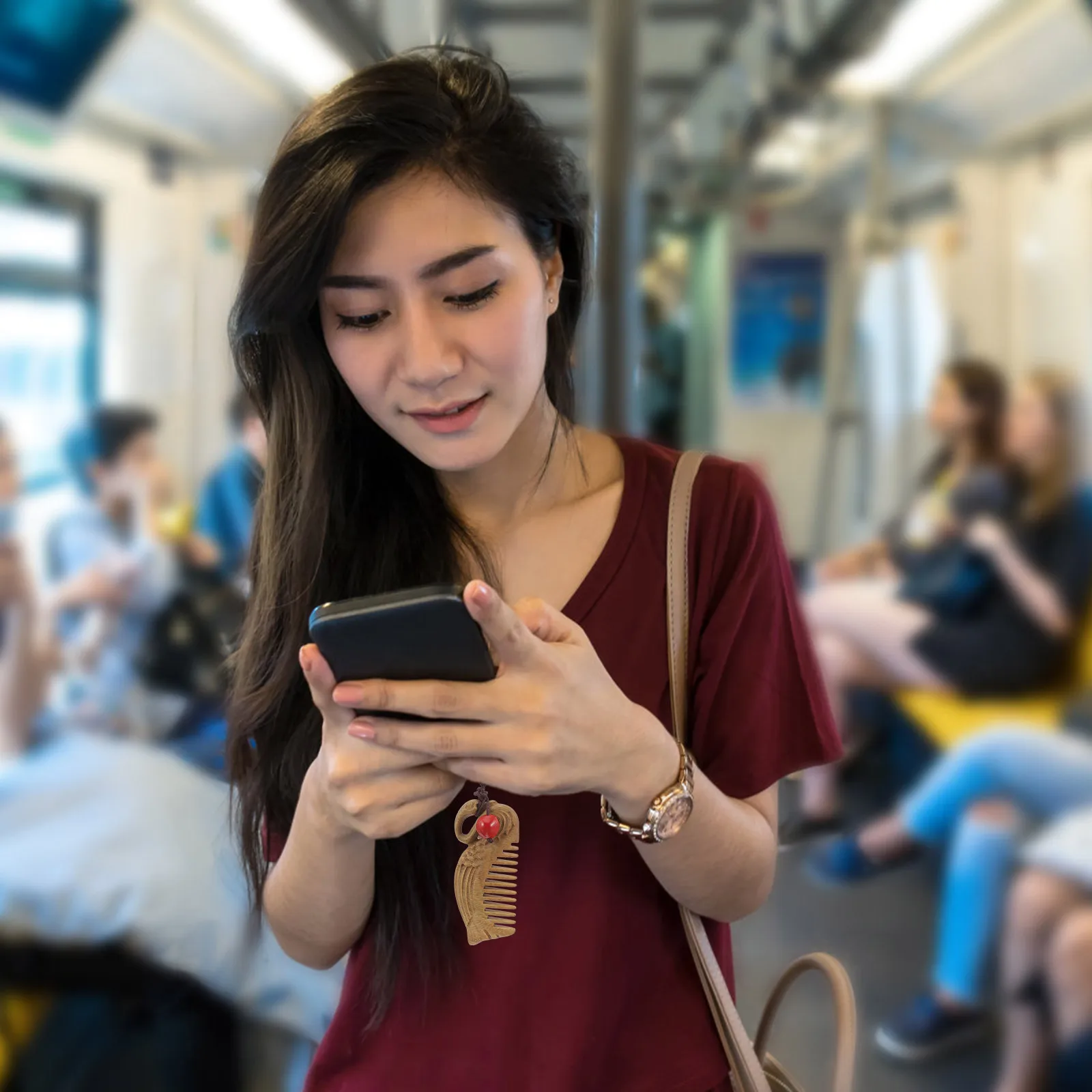 Wood Styling Comb Pendant Portable Compact Hair Detangling Wooden Comb for Women Thick Curly Hair Combs for Women
Wood Styling Comb Pendant Portable Compact Hair Detangling Wooden Comb for Women Thick Curly Hair Combs for Women