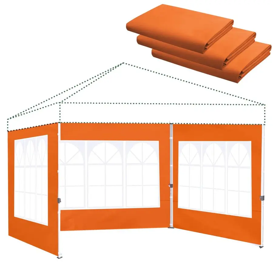 Window Canopy Sidewalls for 10x10 Pop Up Canopy 99 UV Protection, Waterproof, 3 Pcs Sidewalls Only,Orange
Window Canopy Sidewalls for 10x10 Pop Up Canopy 99 UV Protection, Waterproof, 3 Pcs Sidewalls Only,Orange