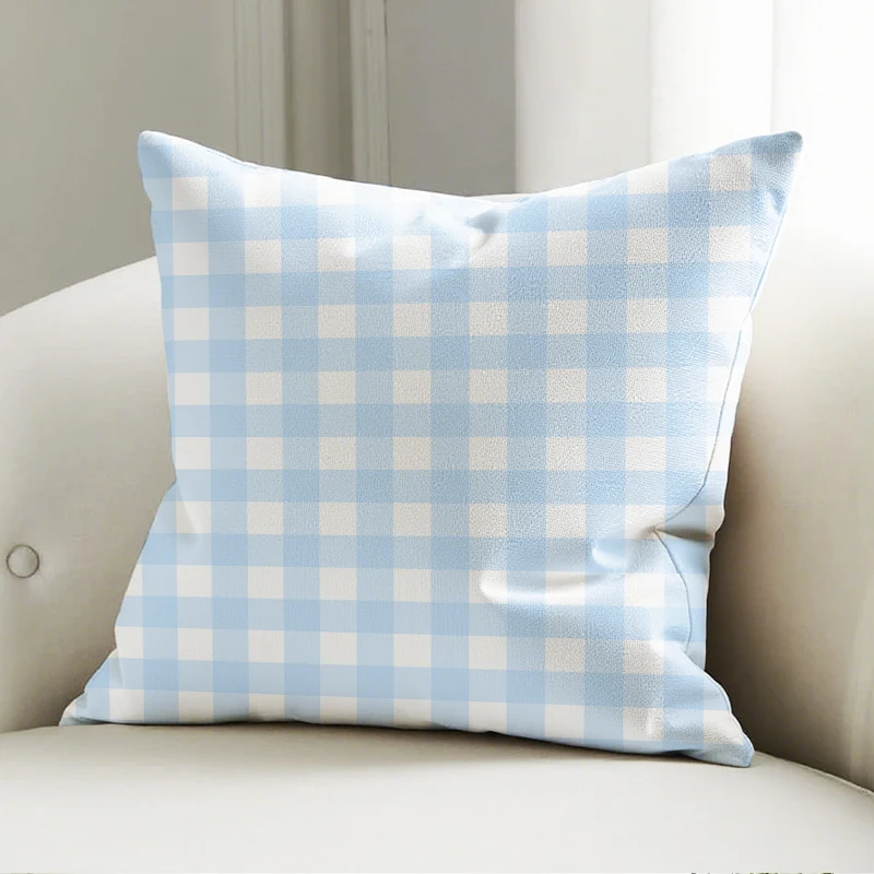 Gingham Check Pillow Case Light Blue Square Cushion Cover Soft Decor for Sofa Bedroom Home Decorative Throw Pillowcase
Gingham Check Pillow Case Light Blue Square Cushion Cover Soft Decor for Sofa Bedroom Home Decorative Throw Pillowcase