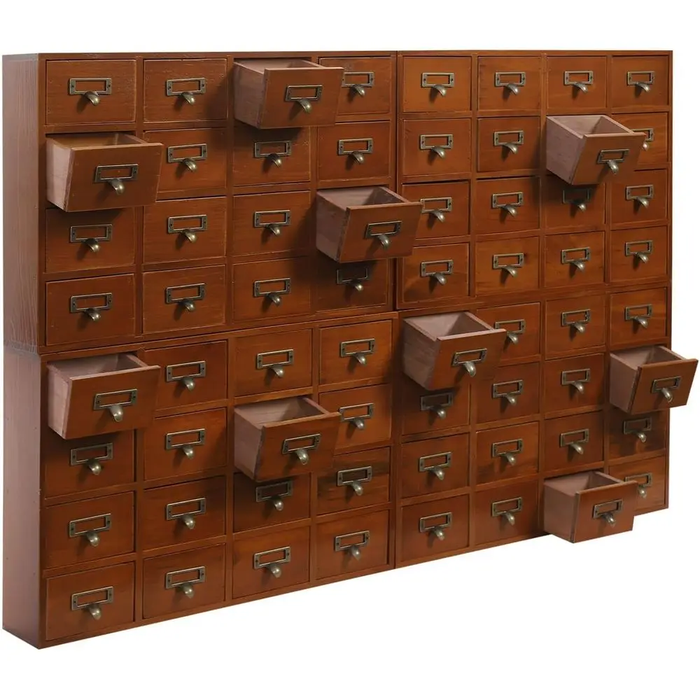 Rustic Wooden Herb Storage Cabinet with Label Holders and Handles, 4 Drawers, Desk Organizer, Brown
Rustic Wooden Herb Storage Cabinet with Label Holders and Handles, 4 Drawers, Desk Organizer, Brown