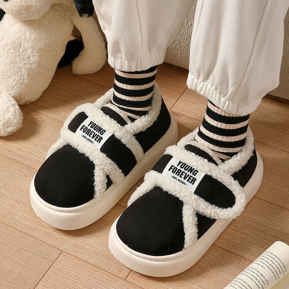 BASATU Warm Cotton Slippers Women Winter Platform Shoes Soft Plush Thick Sole Girls Indoor Home Shoes Heels Fluffy Flats
BASATU Warm Cotton Slippers Women Winter Platform Shoes Soft Plush Thick Sole Girls Indoor Home Shoes Heels Fluffy Flats