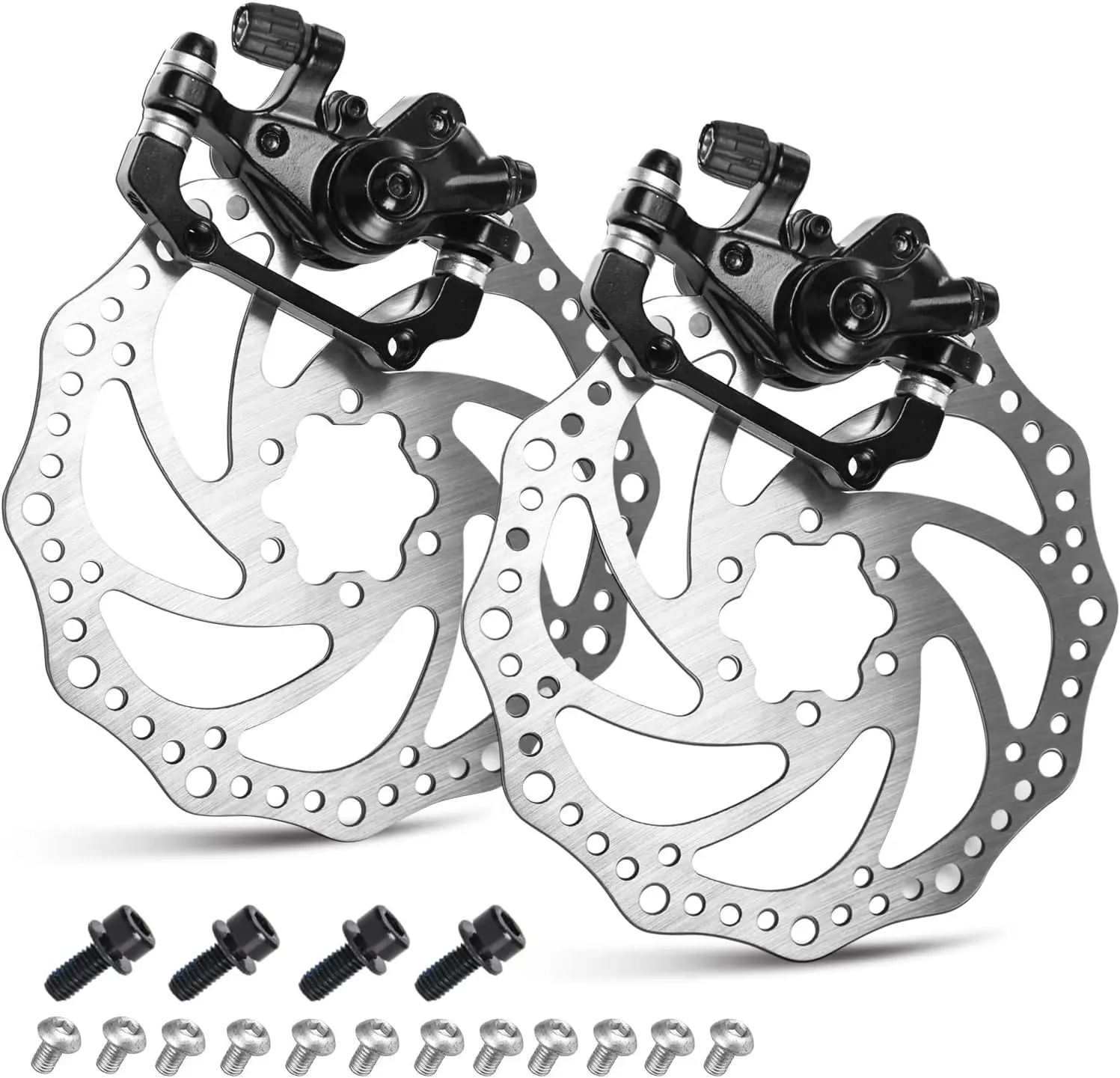 1 Pair Mechanical Disc Brake Calipers with 2PCS 160mm Rotors for Mountain Road Bike
1 Pair Mechanical Disc Brake Calipers with 2PCS 160mm Rotors for Mountain Road Bike