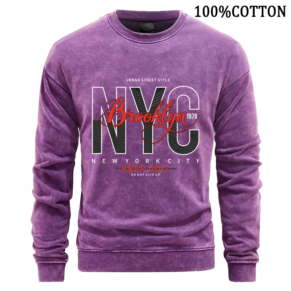 Nyc Keep Do It Letter Man Sweatshirt Vintage Washed Cotton Sweatshirts Fashion O-Neck Limber Comfort Hoodies Streetwear Tops
Nyc Keep Do It Letter Man Sweatshirt Vintage Washed Cotton Sweatshirts Fashion O-Neck Limber Comfort Hoodies Streetwear Tops