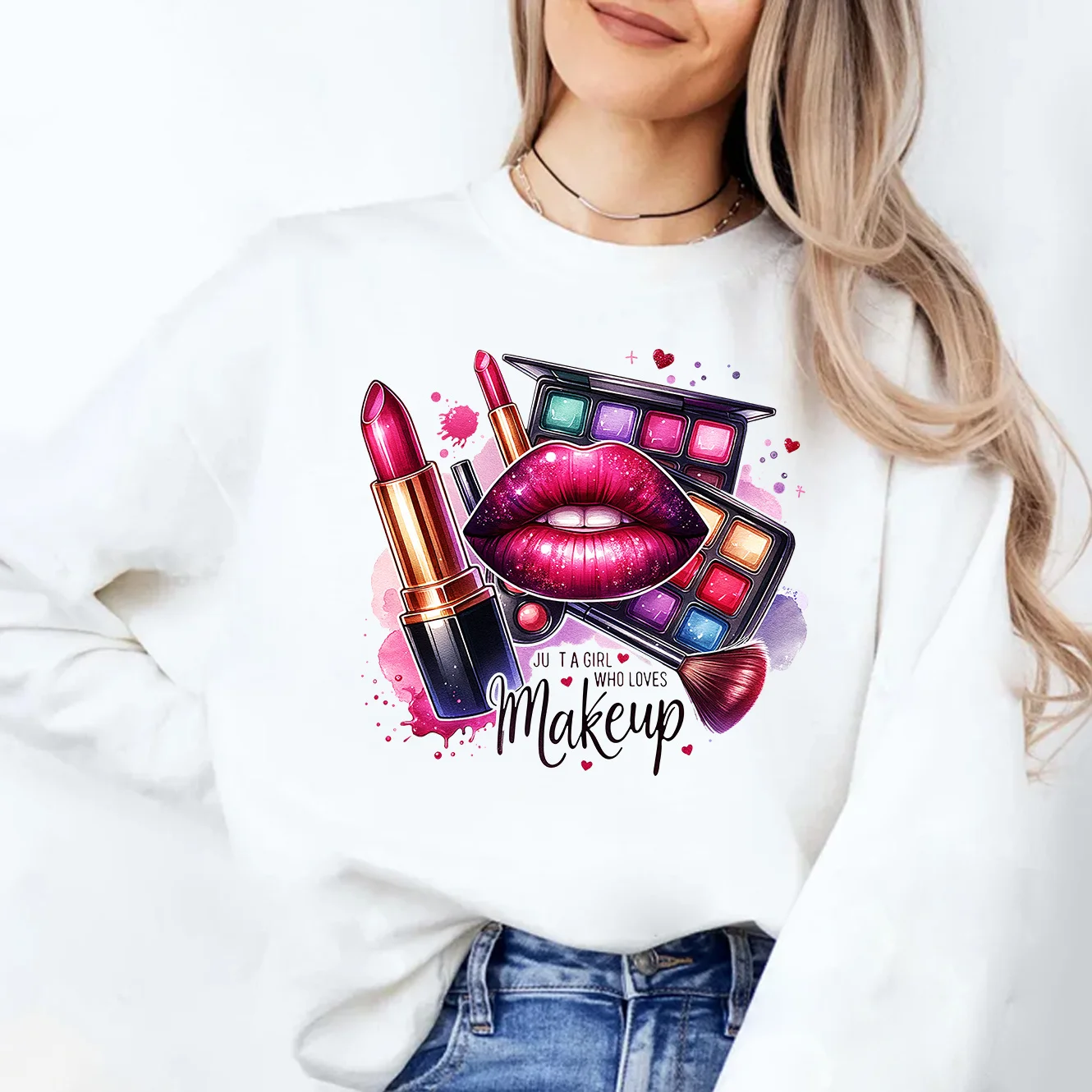 Just A Girl Who Loves Makeup Women's Clothing Winter Autumn Round Neck Pullover Long Sleeve Casual Loose Pullover Shirt
Just A Girl Who Loves Makeup Women's Clothing Winter Autumn Round Neck Pullover Long Sleeve Casual Loose Pullover Shirt