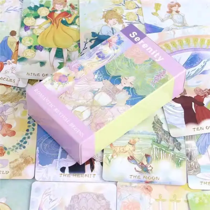Serenity Romantic Revival Begins 80pcs Fate Divination Tarot Cards Fortunetelling Card Games Party Board Game 10.3*6cm
Serenity Romantic Revival Begins 80pcs Fate Divination Tarot Cards Fortunetelling Card Games Party Board Game 10.3*6cm