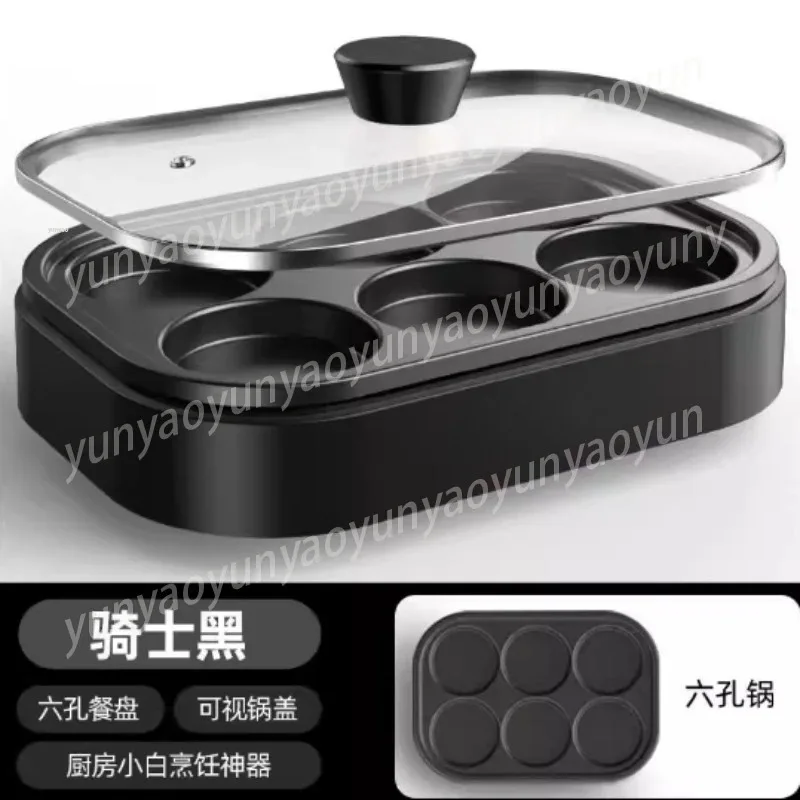 6 Hole Egg Frying Pan, Non-Stick Pancake Griddle with Lid, Black Breakfast Maker for Burger Omelet
6 Hole Egg Frying Pan, Non-Stick Pancake Griddle with Lid, Black Breakfast Maker for Burger Omelet