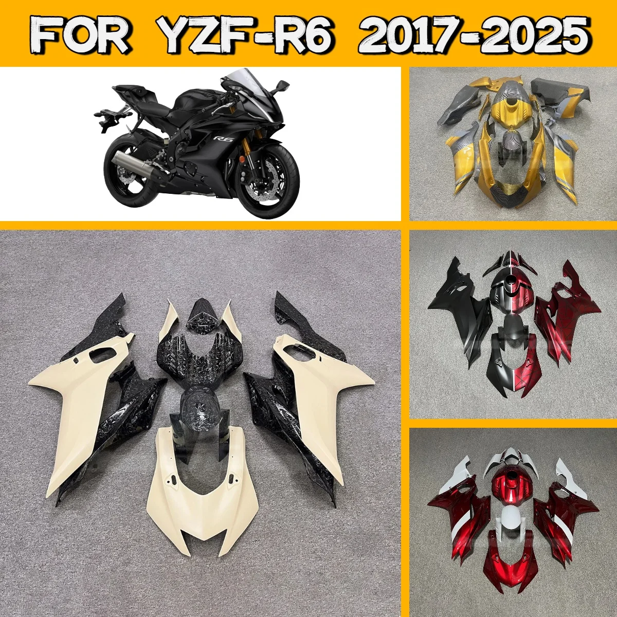 Carbon Fiber Color Fairings for 2017-2025 Yamaha YZFR6 New Injection Molded Fairing Kit Bodywork Hot Style 17-25 YZF R6
Carbon Fiber Color Fairings for 2017-2025 Yamaha YZFR6 New Injection Molded Fairing Kit Bodywork Hot Style 17-25 YZF R6