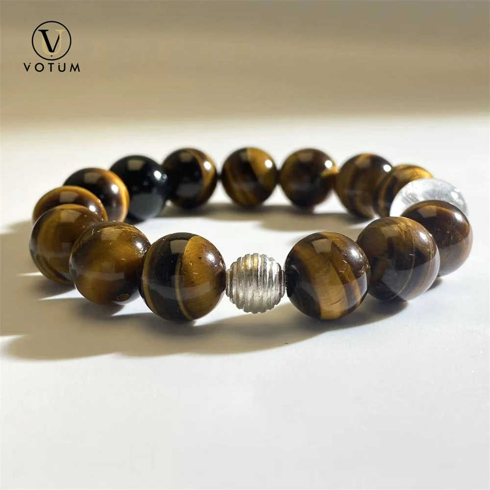 Votum Natural Yellow Tiger's Eye Bracelet for Men Dad Wealthy Money Attractve Black Tourmaline White Crystal Healing Bracelets
Votum Natural Yellow Tiger's Eye Bracelet for Men Dad Wealthy Money Attractve Black Tourmaline White Crystal Healing Bracelets