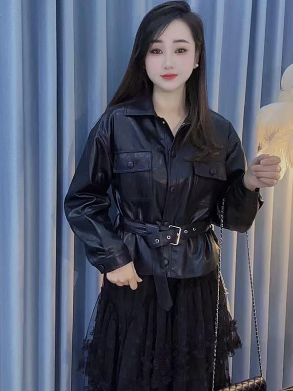 Корейская уникальная кожаная куртка с длинными рукавами для женщин, новая весенняя модная универсальная модель с одной пуговицей, элегантное пальто Aosphere
Корейская уникальная кожаная куртка с длинными рукавами для женщин, новая весенняя модная универсальная модель с одной пуговицей, элегантное пальто Aosphere