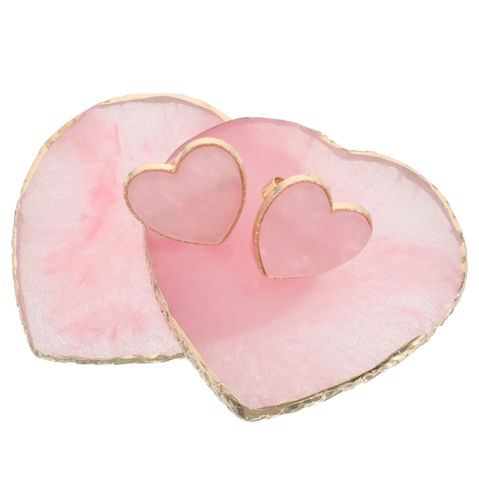 4Pcs Heart Shaped Resin Nail Art Palette Set Matte Nonslip Surface Gold Edge for Color Mixing Nail Art Pigment Display
4Pcs Heart Shaped Resin Nail Art Palette Set Matte Nonslip Surface Gold Edge for Color Mixing Nail Art Pigment Display