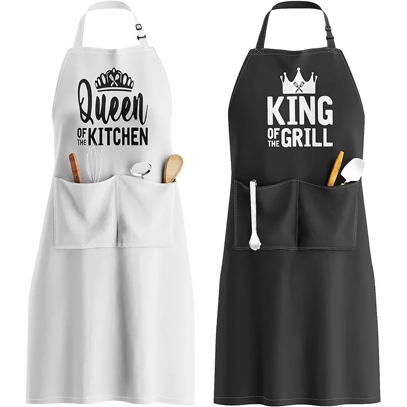 Polyester Apron Adjustable Neck Strap For Kitchen Cooking King Queen Mr Mrs Letter Print Couple Apron Valentines Gift
Polyester Apron Adjustable Neck Strap For Kitchen Cooking King Queen Mr Mrs Letter Print Couple Apron Valentines Gift