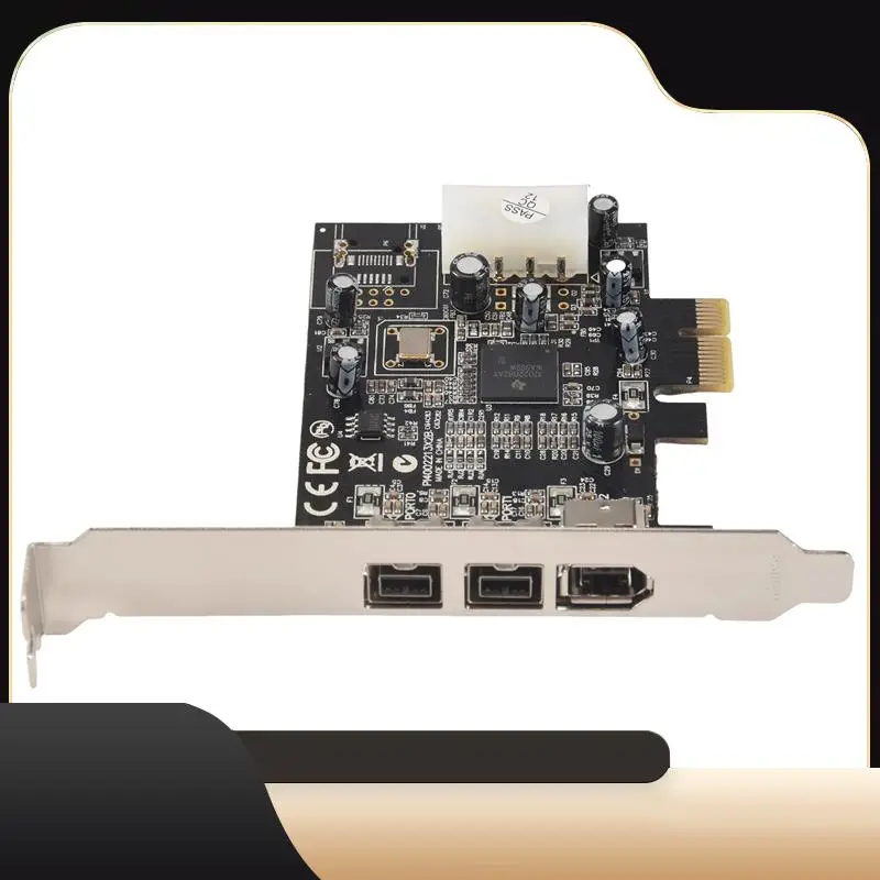 SY-PEX30016 3-портовая карта IEEE 1394 Firewire 1394B и 1394A Pcie 1,1 X1 TI XIO2213B Чипсет Требуется сетевой драйвер-T44C
SY-PEX30016 3-портовая карта IEEE 1394 Firewire 1394B и 1394A Pcie 1,1 X1 TI XIO2213B Чипсет Требуется сетевой драйвер-T44C