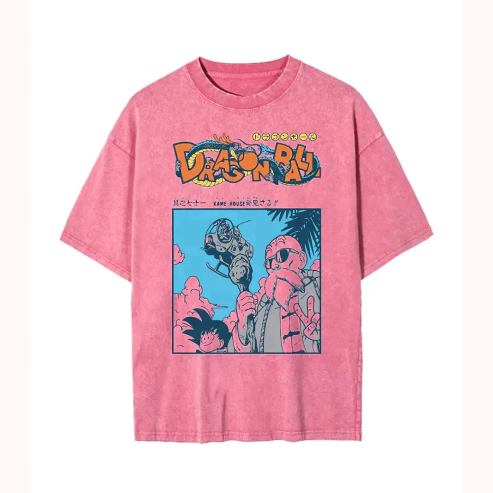 Dragon Ball Men's and Women's Washed T-Shirt Master Roshi Son Goku Summer Spring Anime Cotton Tee Retro Distressed Short Sleeve
Dragon Ball Men's and Women's Washed T-Shirt Master Roshi Son Goku Summer Spring Anime Cotton Tee Retro Distressed Short Sleeve