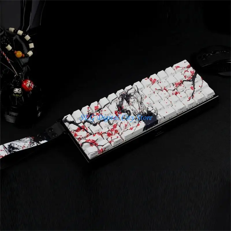 U75B Plum Blossom Themed PBT Keycaps Original Profile Dyes Sub Side Print For 61 64 68 ANSI ISOs Mechanical Keyboards
U75B Plum Blossom Themed PBT Keycaps Original Profile Dyes Sub Side Print For 61 64 68 ANSI ISOs Mechanical Keyboards