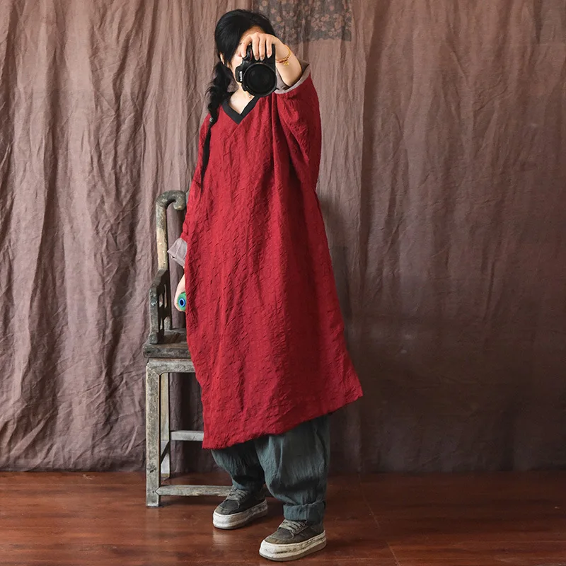 2025 New Arrival Spring Women Casual Nine Quarter Sleeve Long Trench Good Quality Vintage 100% Cotton Linen V-neck Coats Y190
2025 New Arrival Spring Women Casual Nine Quarter Sleeve Long Trench Good Quality Vintage 100% Cotton Linen V-neck Coats Y190