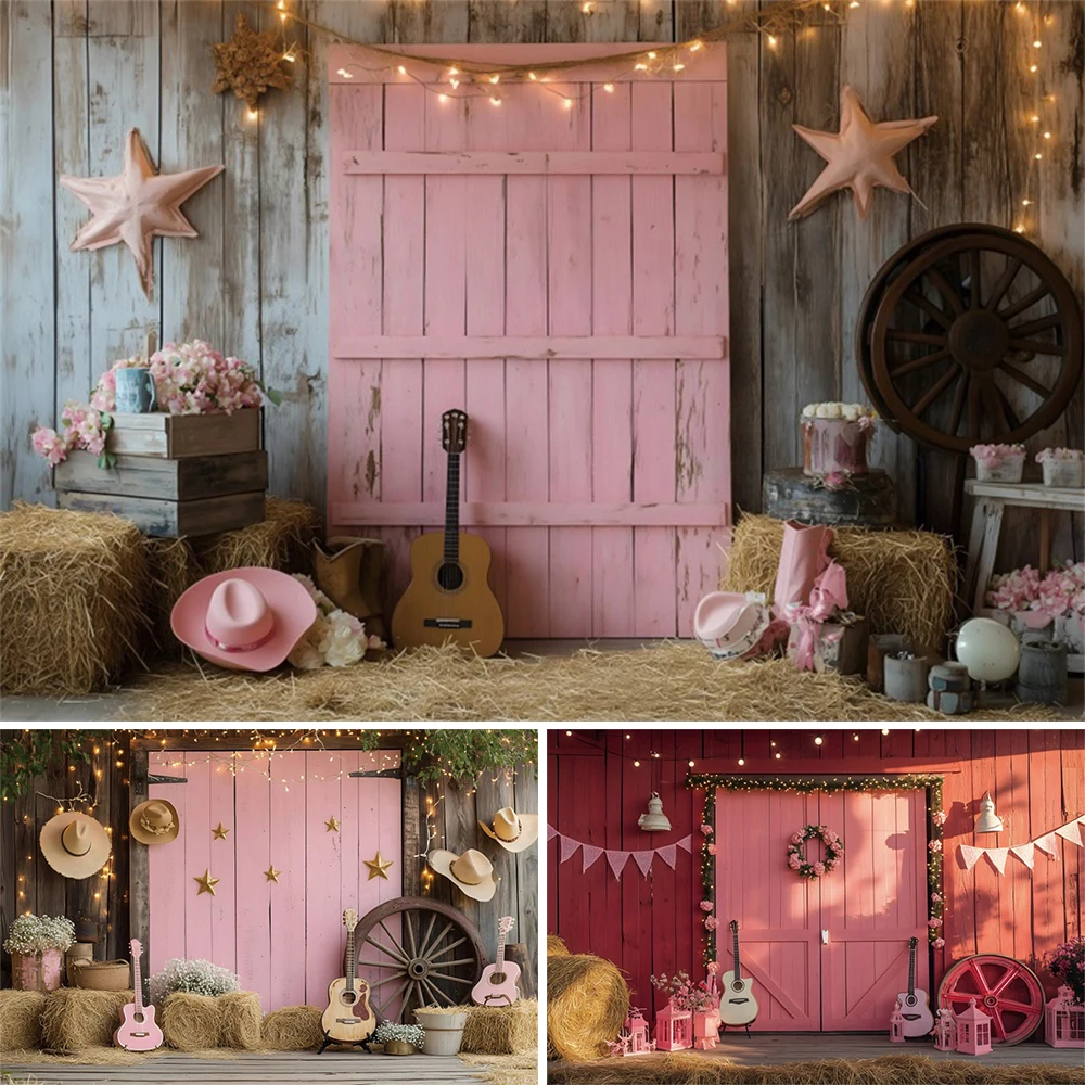 Pink Cowgirl Birthday Party Photography Background Rustic Barn Door Hay Bales Decoration Backdrop Baby Shower Photo Shoot Studio
Pink Cowgirl Birthday Party Photography Background Rustic Barn Door Hay Bales Decoration Backdrop Baby Shower Photo Shoot Studio