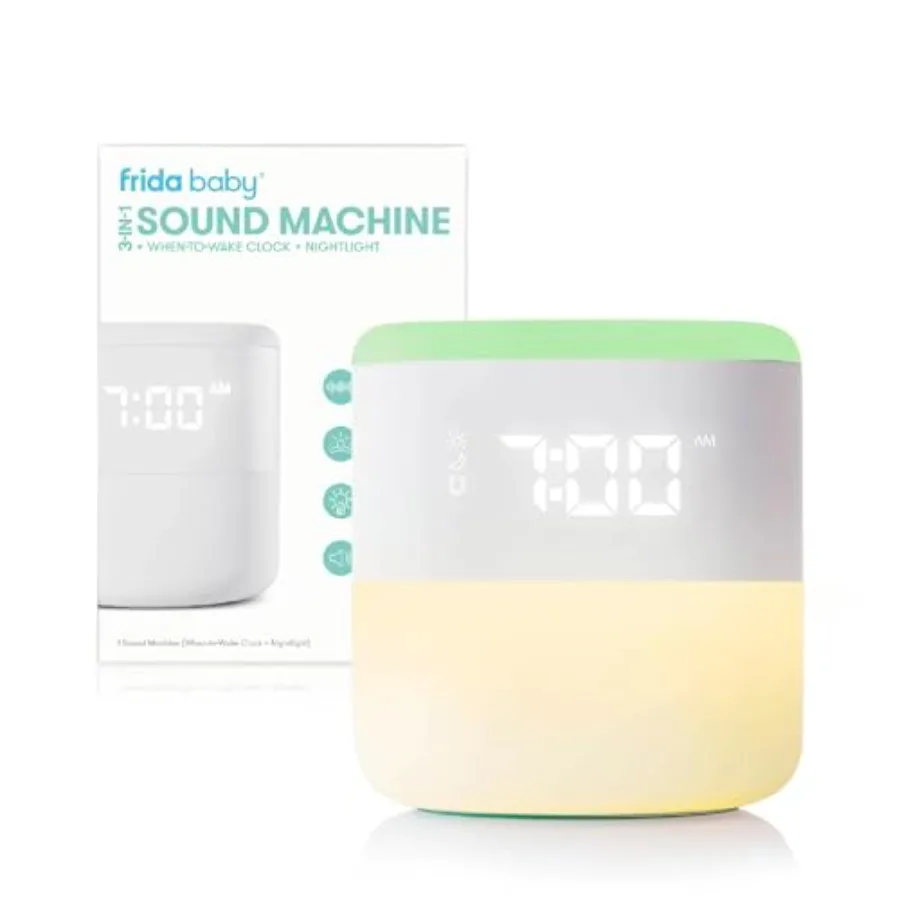Frida Baby 3-in-1 Alarm Clock + Sound Machine + Nightlight Wake Up Light Sunrise Alarm Clock, White Noise Soother, Sleep Traine
Frida Baby 3-in-1 Alarm Clock + Sound Machine + Nightlight Wake Up Light Sunrise Alarm Clock, White Noise Soother, Sleep Traine