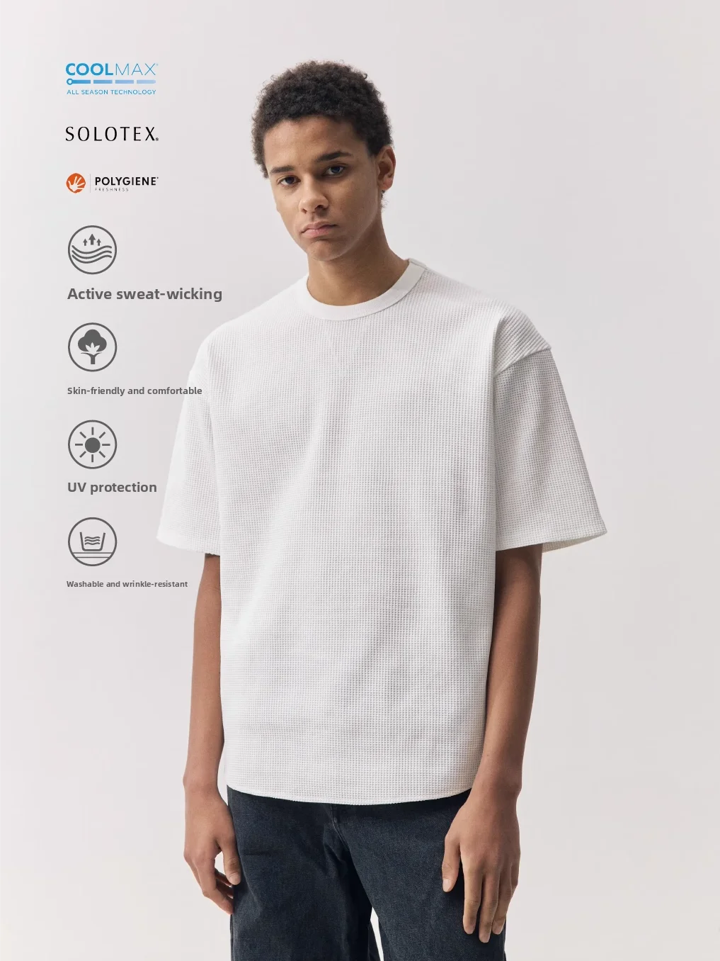 OCTOBEE LAB Men's Coolmax round Ne ort Sve T-irt Pure Color Qui Dry Wfle Pattern Basic Fit Summer Top
OCTOBEE LAB Men's Coolmax round Ne ort Sve T-irt Pure Color Qui Dry Wfle Pattern Basic Fit Summer Top