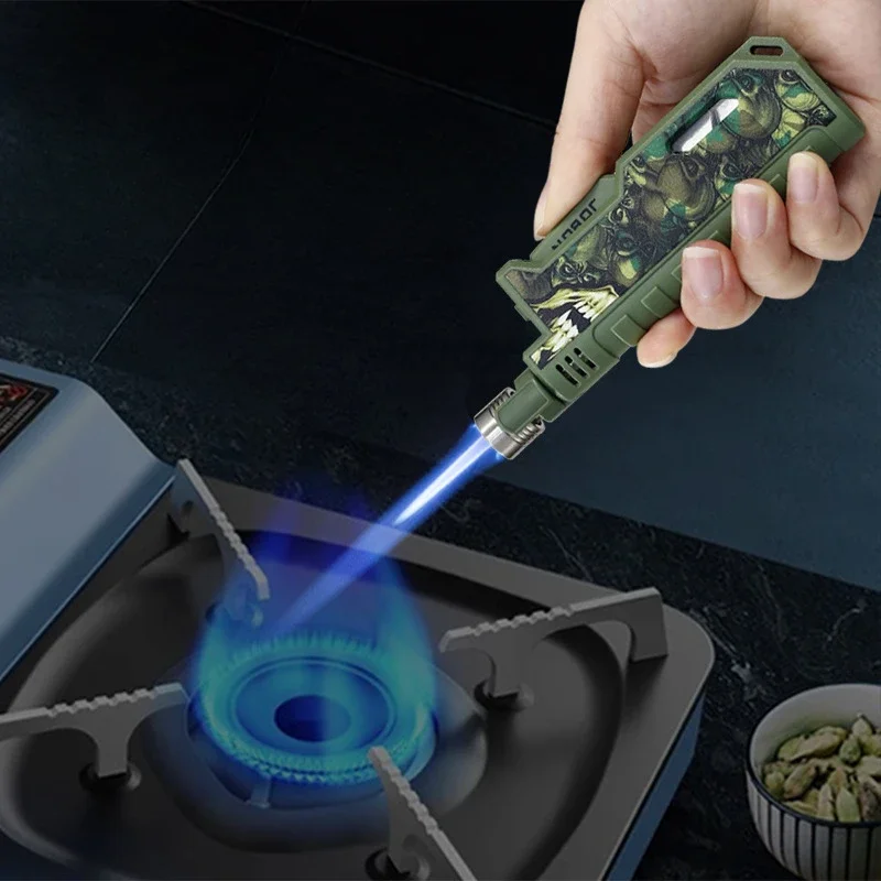 Newest Outdoor Camping Retractable Lever Ignition Gun, Windproof Blue Flame Inflatable Lighter for Kitchen with Visible Window
Newest Outdoor Camping Retractable Lever Ignition Gun, Windproof Blue Flame Inflatable Lighter for Kitchen with Visible Window