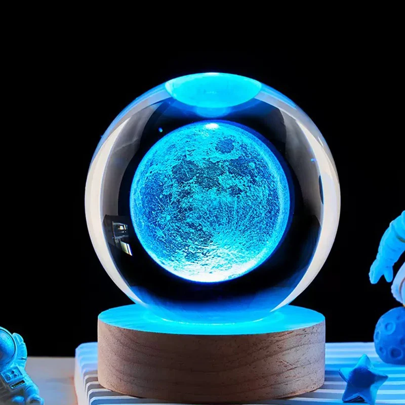 80mm 3D Crystal Moon Ball Glass Sphere Snow Globe Laser Engraved Solar System Miniature Model Home Decor Astronomy Gift
80mm 3D Crystal Moon Ball Glass Sphere Snow Globe Laser Engraved Solar System Miniature Model Home Decor Astronomy Gift