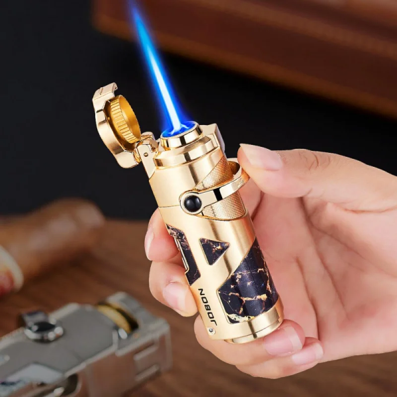 Windproof Gas Lighter, Refillable Rocker Arm Metal Pocket Lighter For Gift Collection Candle Daily Use(Without Fuel)
